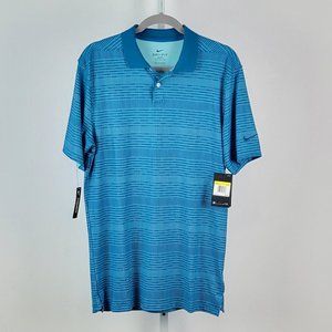 NIKE dri-fit vapor printed golf polo blue Sz S/tall  NEW
